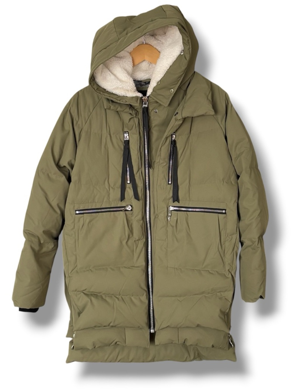 Orolay Women’s Thickened Down Jacket | Olive Green Puffer Coat | Size Large
